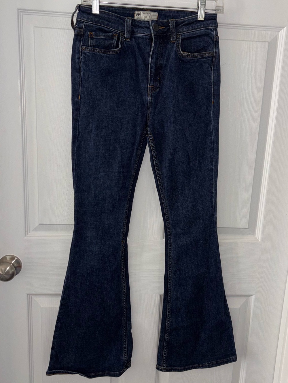 Free People Bootcut Flare Jeans Women’s 26 High Rise Blue Retro Boho